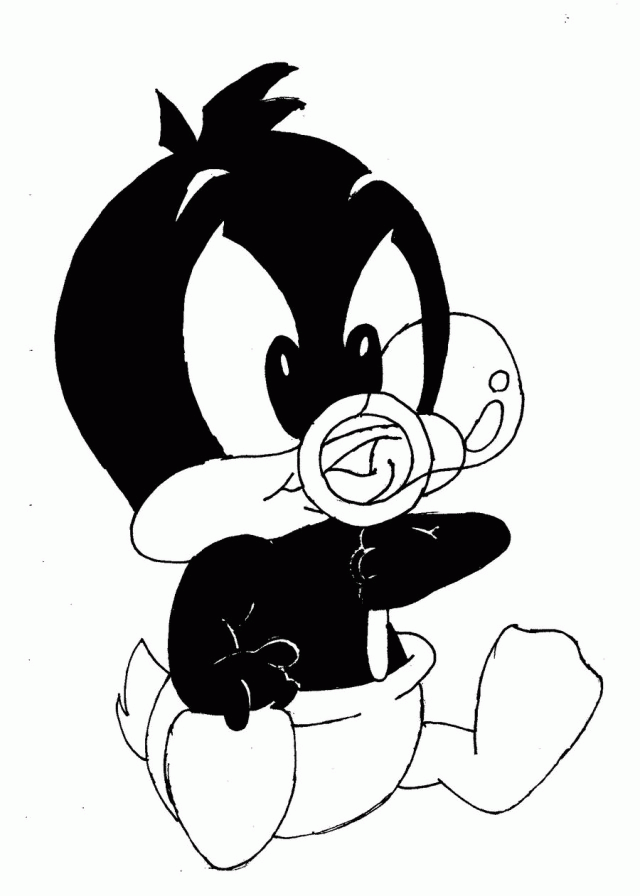 Plansa de colorat cu Daffy Duck 30 24